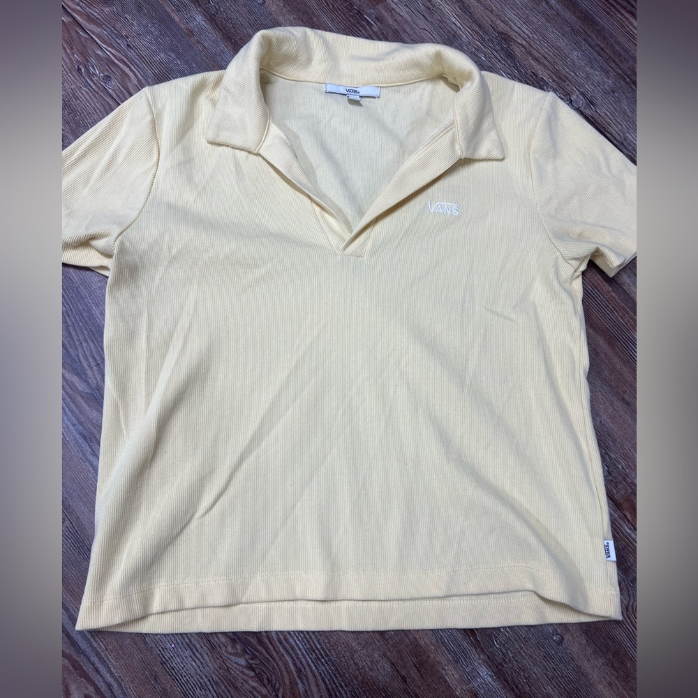 Butter yellow Vans polo shirt